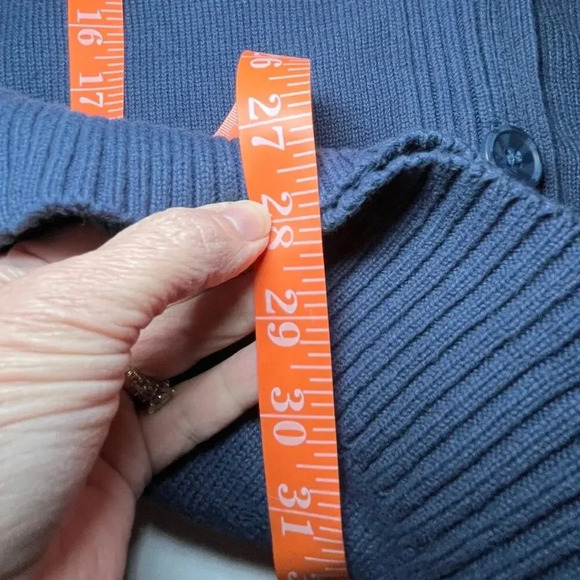Pendleton Cardigan Women Medium Blue Cotton Preppy  Pockets Classic Academia‎ - Picture 7 of 12